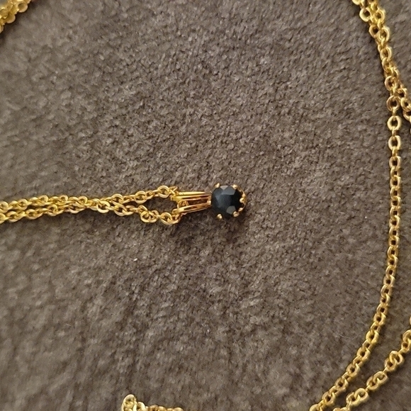 3/$30 Dainty Black Pendant Minimalist Chain Necklace - Picture 3 of 7